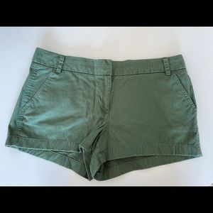 J.crew green chino shorts, size 12